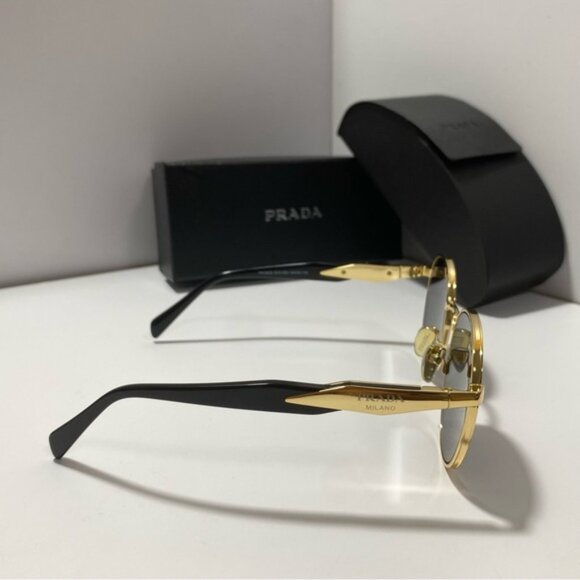 Prada Contemporary Gold Sunglasses - Picture 7 of 8